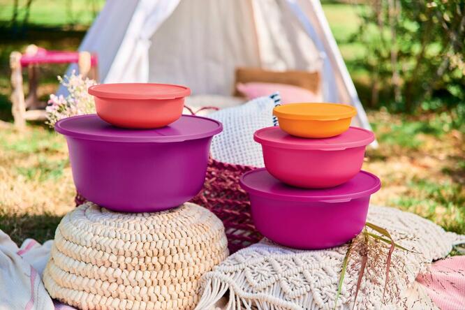 Tupperware Aloha Skål 4,5 dl farbenfrohes Schüssel Set