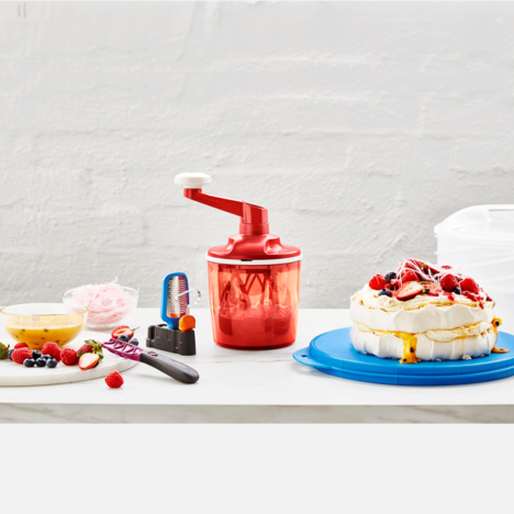 Tupperware Pavlova med mascarponekrem og pasjonsfruktcurd 