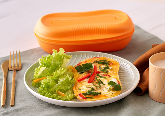 Tupperware Paprika og osteomelett 