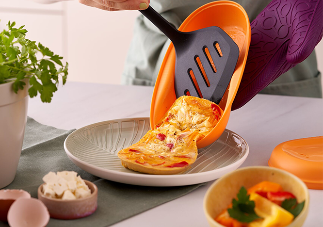 Tupperware Paprika og osteomelett 