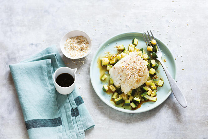 Tupperware Squash og fisk med en asiatisk vri 